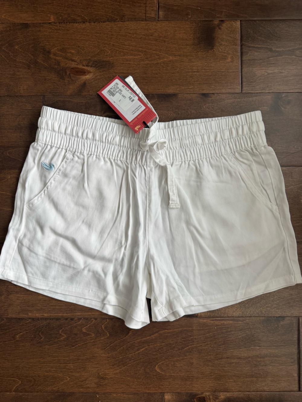 Southern Marsh White Relaxed Drawstring Shorts